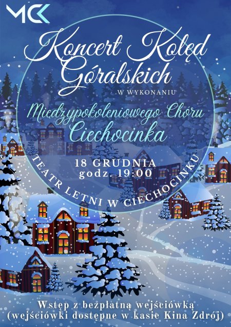 Koncert Kolęd Góralskich w wykonaniu Międzypokoleniowego Chóru Ciechocinka